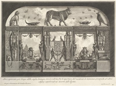 Decorazione murale egiziana per il Caffè degli Inglesi, Piazza di Spagna, Roma, 1769. Da Diverse maniere d